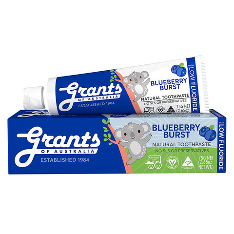 Grants Blueberry Burst Kids Toothpaste Fluoride Free 75g