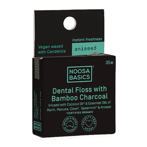 Noosa Basics Dental Floss with Bamboo Charcoal - Aniseed 35m