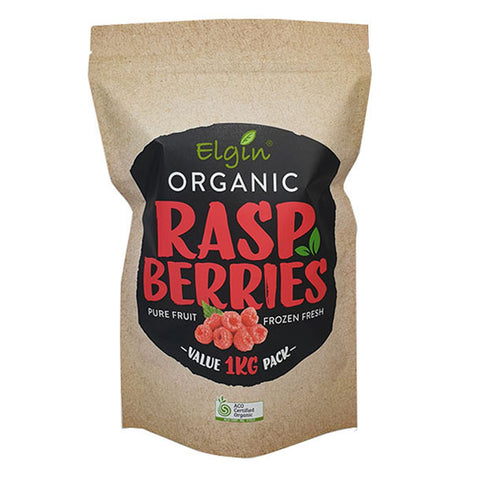 Elgin Organic Frozen Organic Raspberries 1Kg