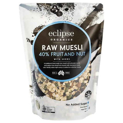 Eclipse Organics Organic Raw Muesli 40% Fruit and Nut 500g