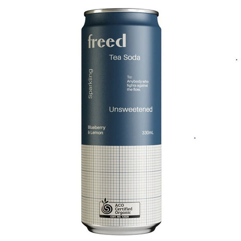 Freed Organic Sparkling Tea Soda - Blueberry and Lemon 330ml
