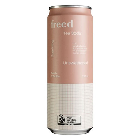 Freed Organic Sparkling Tea Soda - Peach and Vanilla 330ml