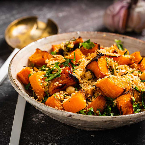 Westbourne Lane Pumpkin Cous Cous, Chickpeas, Almond, Feta Serves 1