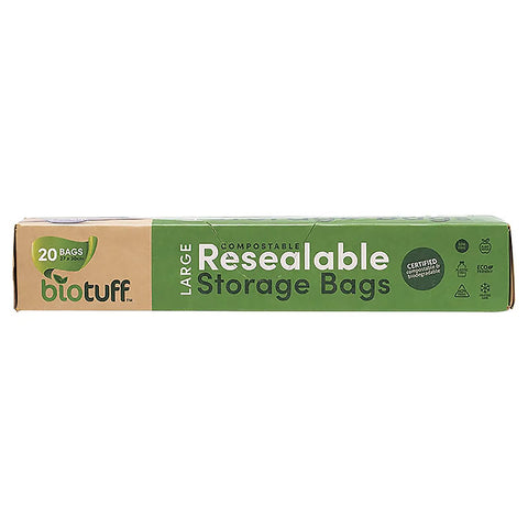 BioTuff Resealable Large Storage Bags 27 x 30cm 20pk