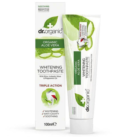 Dr Organic Toothpaste (Whitening) Aloe Vera 100ml