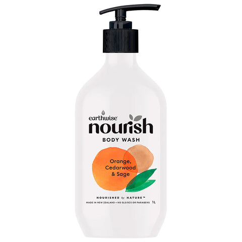 Earthwise Nourish Body Wash Orange Cedarwood and Sage 1L