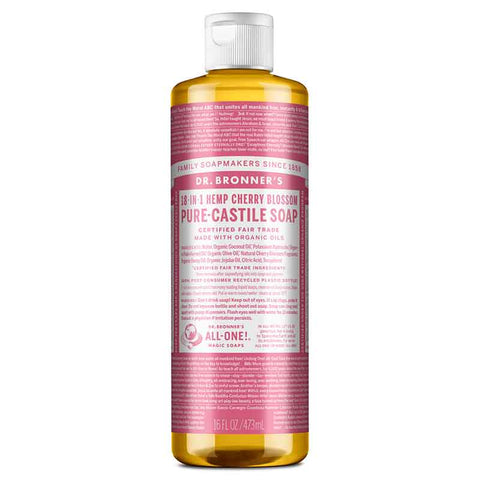 Dr Bronner's Pure Castile Soap Liquid Cherry Blossom 473ml