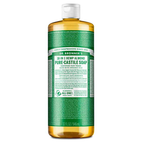 Dr Bronner's Pure Castile Soap Liquid Almond 946ml