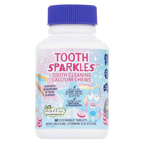 Jack N’ Jill Tooth Sparkles Tooth Cleaning Calcium Chews 60 tabs